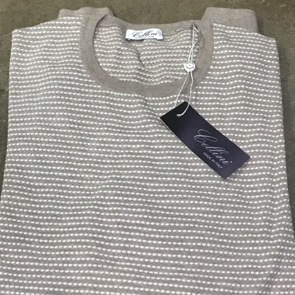 Cellini Italian Crew Neck Knit Sweater - Picture 3 of 7